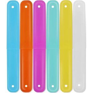 6 Pack Travel Toothbrush Case Portable Toothbrush Holder Camping Home Bathroom